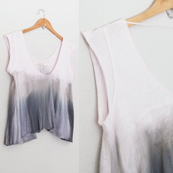 Free People Paradise Dip Dye Tee Lilac Fog Combo Oversized Flowy Knit Beach XS - Picture 13 of 16